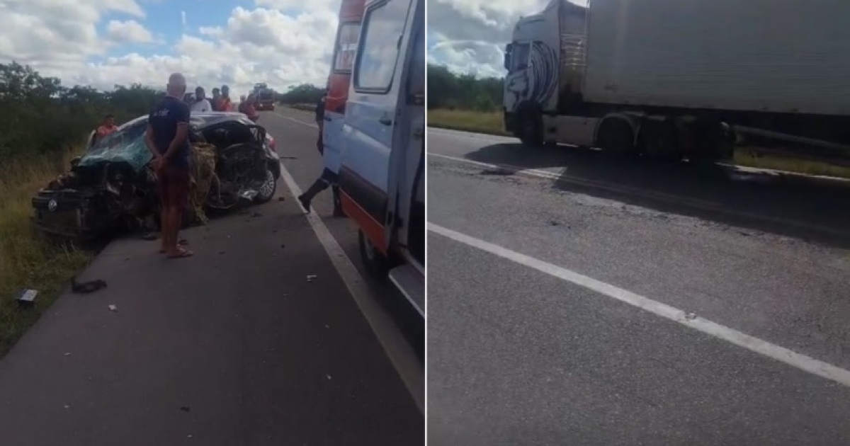 Acidente entre Milagres e Itatim deixa uma pessoa morta e três feridas após colisão com carreta